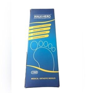 Walk Hero Women's Plantar Fasciitis Orthotics Arch Support Insoles Gray 8-8.5